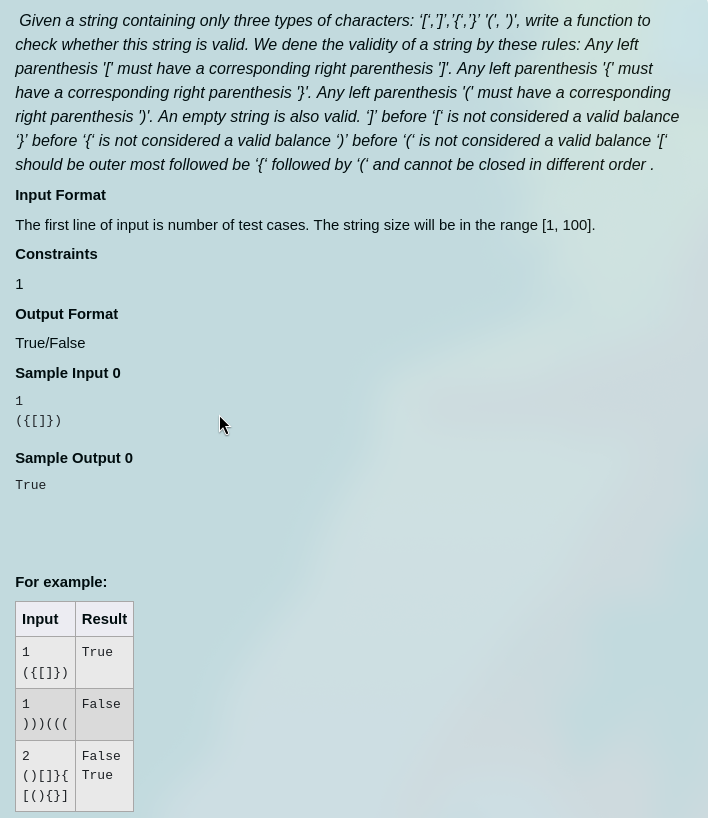 make perfect open end parentheses