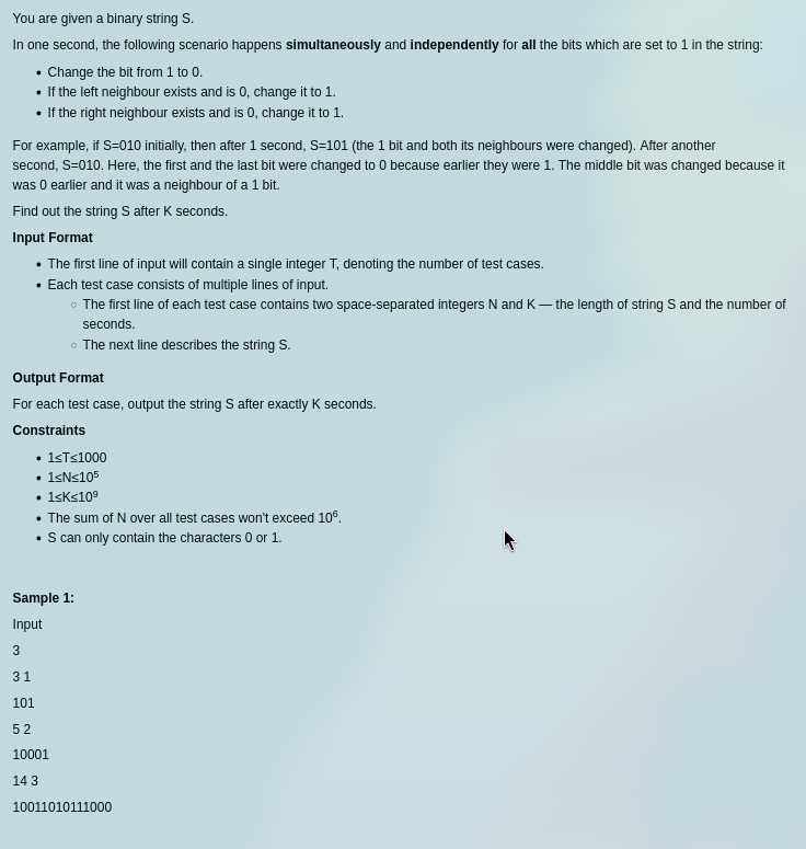 string simuntanous and independent