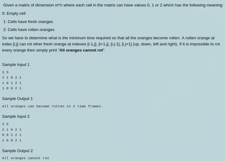 Orrange ROt question (p)